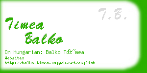 timea balko business card